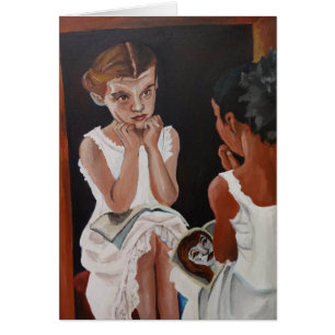 Les filles dans le Carte pour notes miroir