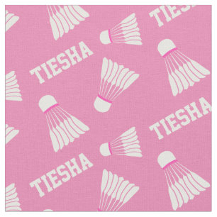 Les filles de Badminton nomment tissu motif rose