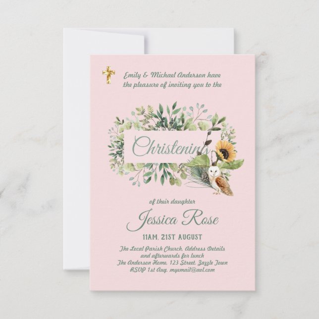 Les filles de la Chouette des bois Christening Inv (Devant)