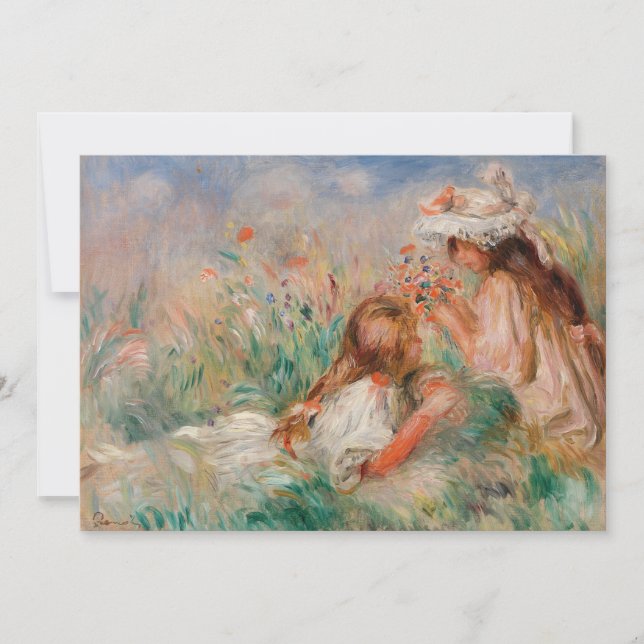 Les filles en herbe | Pierre-Auguste Renoir (Devant)