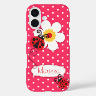 Les filles mignonnes de coccinelle nom coque iphon