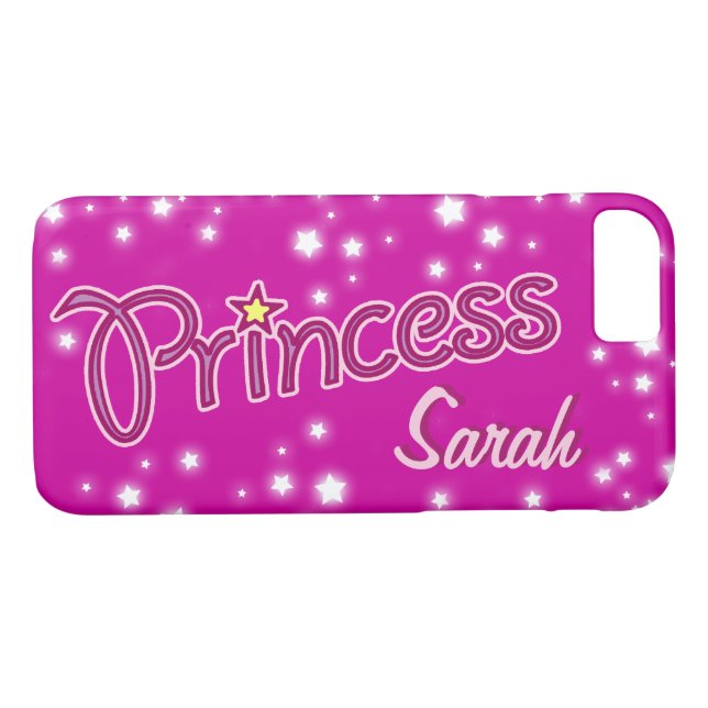 Les filles nommées princesse star coque iphone ros (Dos (Horizontal))