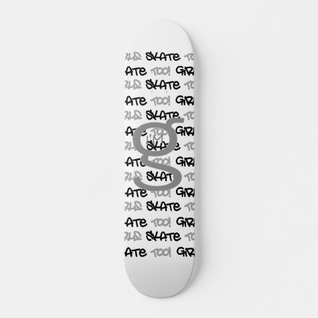 Les Filles Patinent Aussi ! - Skateboard blanc - ( (Devant)