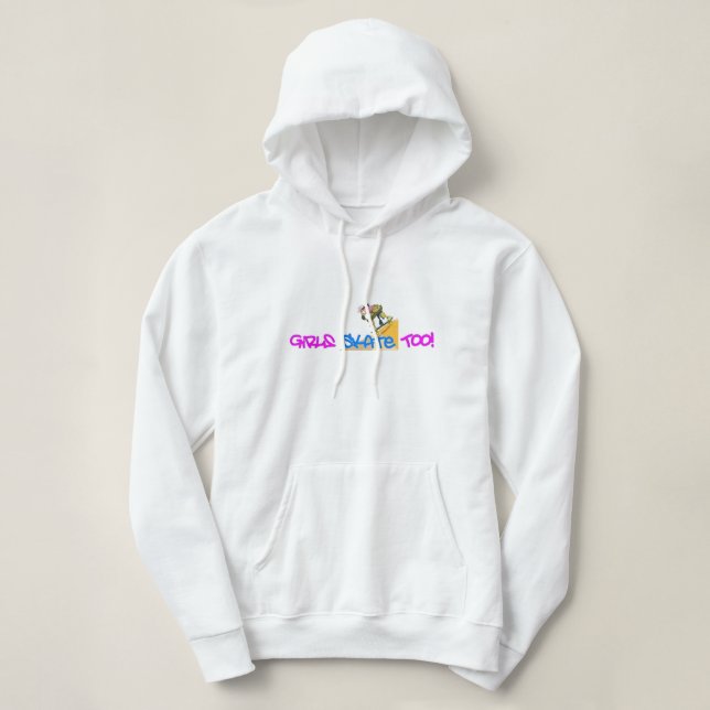 Les Filles Patinent Aussi ! - Sweat - shirt à capu (Design devant)