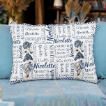 Les filles personnalisées nom coussin avec chevaux<br><div class="desc">Les filles personnalisées nomment coussin avec des chevaux,  beau cadeau personnalisé pour un amateur de cheval.</div>