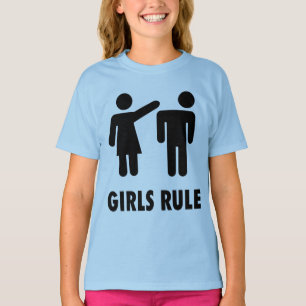 LES FILLES RULE drôle Filles T-shirts pour enfants