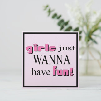Les Filles Veux Juste S'Amuser ! Invitation