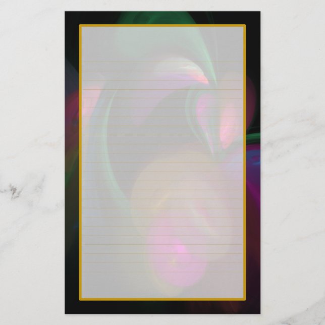 Les fleurs colorées affinent la papeterie rayée (Devant)