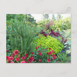 Les fleurs dans la carte postale du jardin anglais