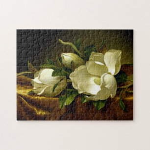 Les fleurs de Magnolia sur le puzzle de velours d'