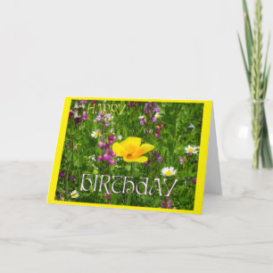 Les Fleurs D'Été Poussière. Bonne carte de voeux d