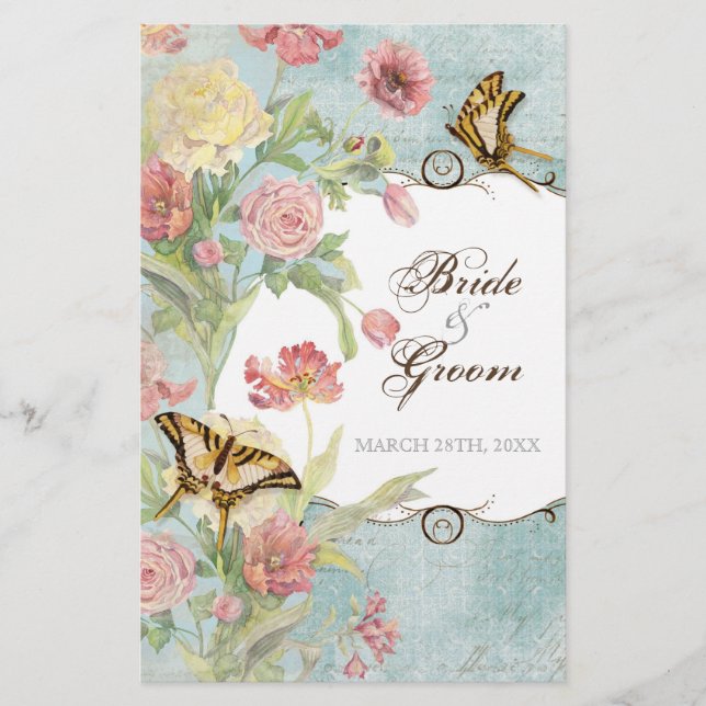 Les Fleurs Peony Rose Tulip Floral Flowers Mariage (Devant)