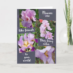 Les fleurs sont comme la carte de voeux des amis