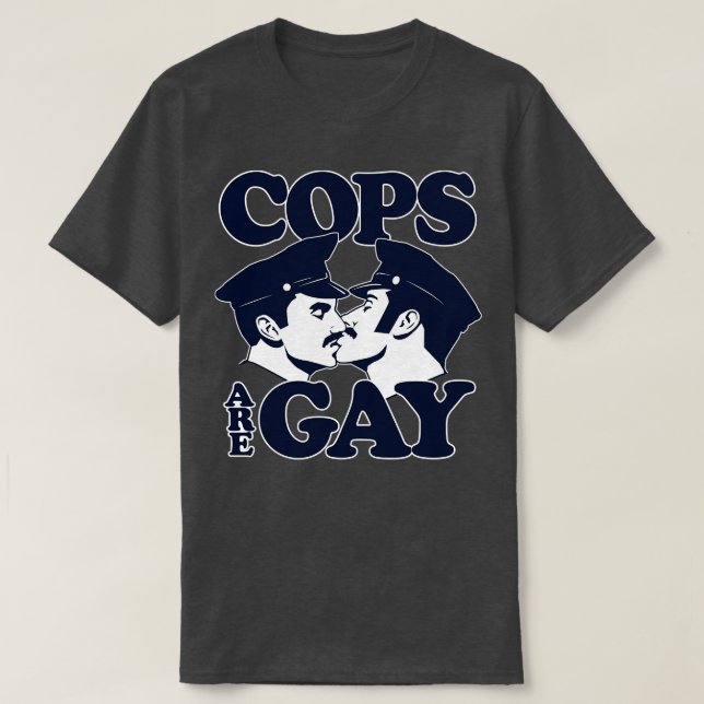 Les flics sont gay TShirt (Design devant)