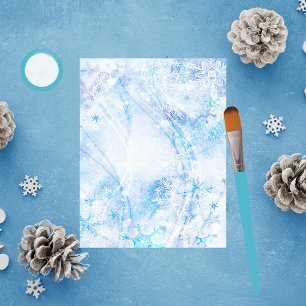 Les flocons de neige dans le papier à scandale éol
