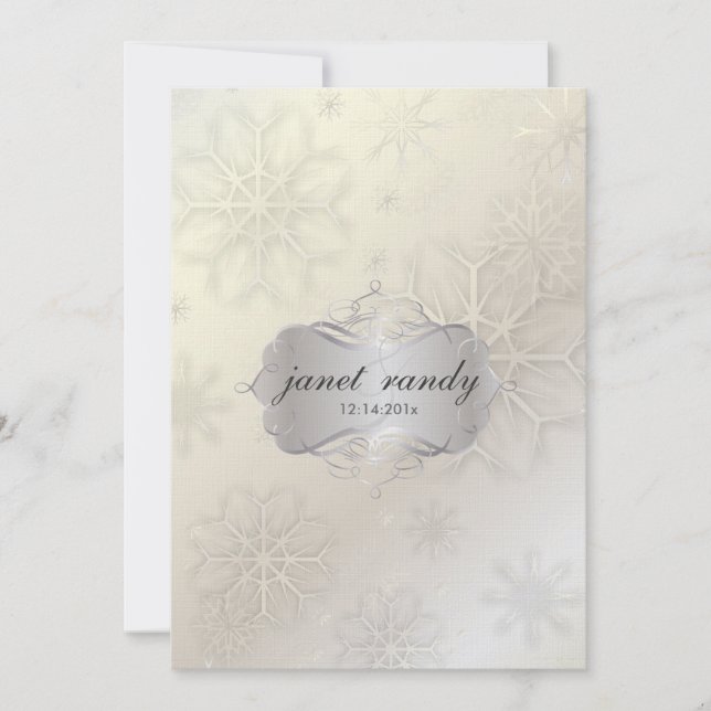 Les flocons de neige, les invitations aux mariages (Devant)