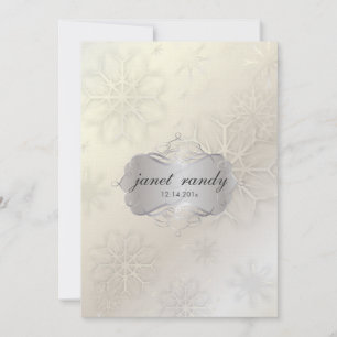 Les flocons de neige, les invitations aux mariages