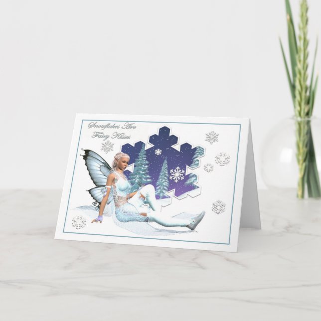 Les flocons de neige sont des baisers de fée Carte (Devant)