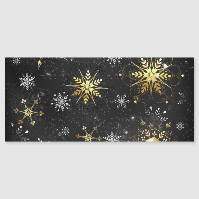 Les flocons dorés de Noël sur l'Arrière - plan noi (Devant)