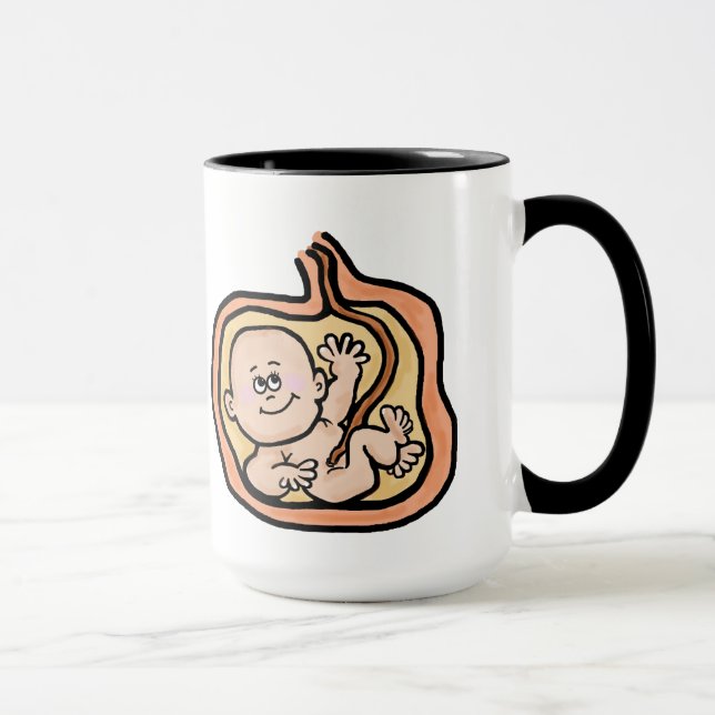 Les fonds lèvent le bébé dans la tasse d'utérus -- (Droite)