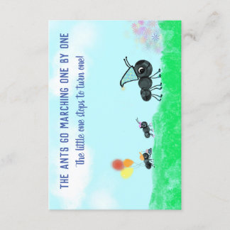 Les fourmis vont marcher une par une invitation