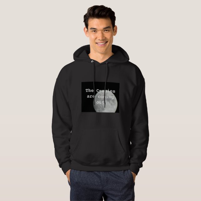 Les fous sortent sweat - shirts à capuche noirs (Devant entier)