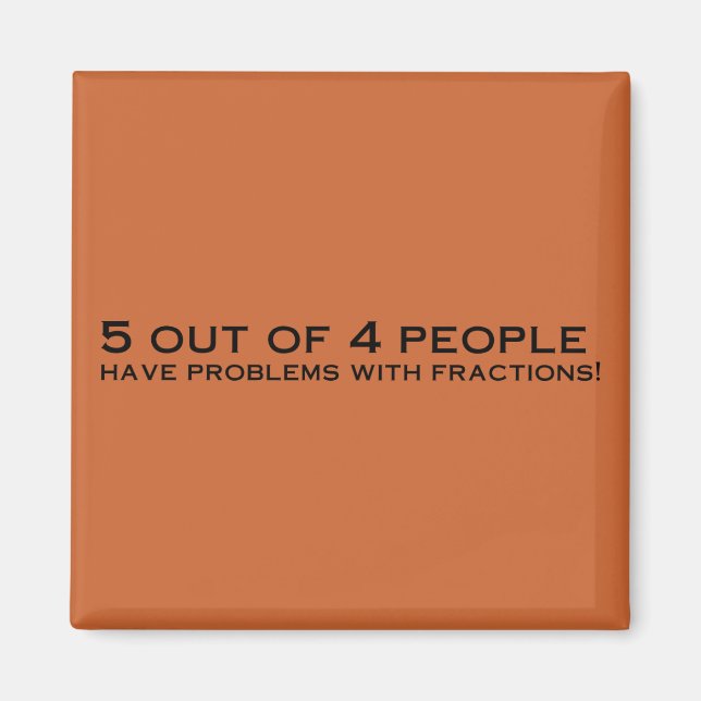 Les fractions sont un aimant Cool (Devant)