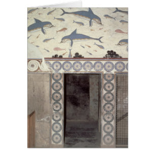 Les fresques de dauphin dans la salle de bains de