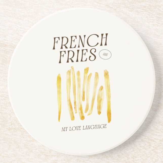 Les Fries Françaises Sont Mon Dessous de verre De  (Devant)