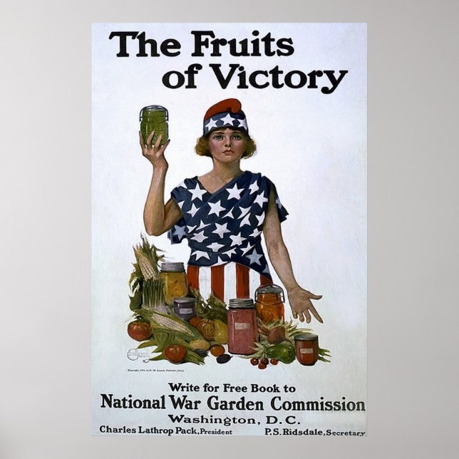 Les fruits de la victoire ~ Poster Vintage WW1 (Devant)