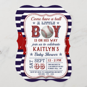 Les garçons de baseball Baby Shower Invitations
