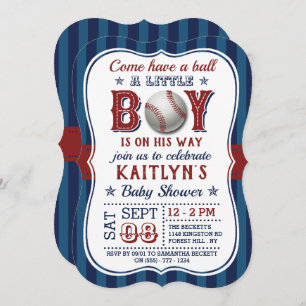 Les garçons de baseball Baby Shower Invitations