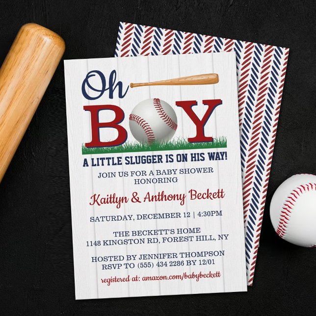 Les garçons de baseball Baby Shower Invitations (Créateur téléchargé)