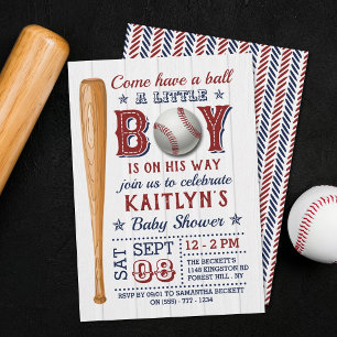 Les garçons de baseball Baby Shower Invitations
