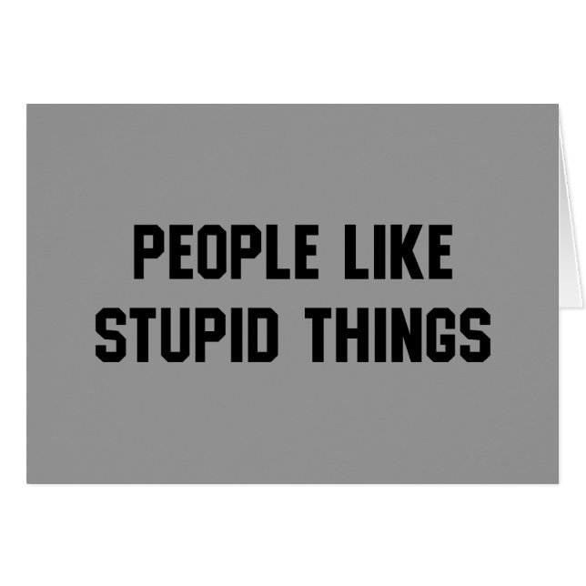Les gens aiment les choses idiotes (Devant horizontal)