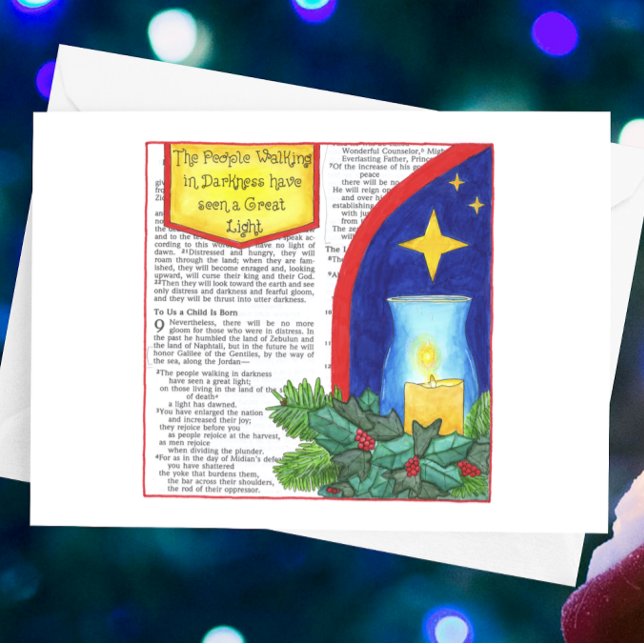 Les gens marchent dans les ténèbres Carte postale  (Créateur téléchargé)