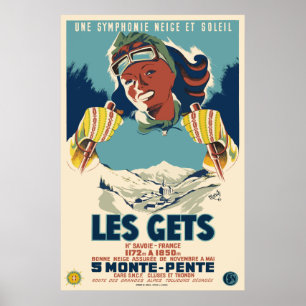 Les Gets, Savoie, France, Affiche de ski