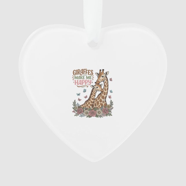 Les girafes me rendent heureux, design de chemise  (devant)