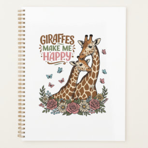 Les girafes me rendent heureux design de chemise f
