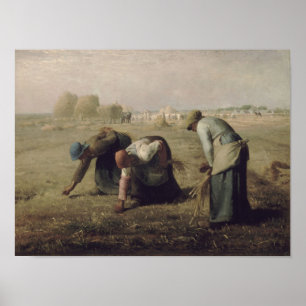 Les glaneurs par le millet - affiche