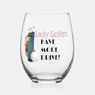 Les Golfeurs Lady Ont Plus De Conduite Verre Steml