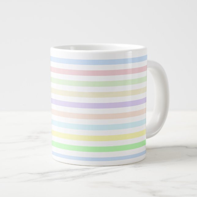 Les Grandes Pâtes Multicolore Pastel Jumbo Mug (Devant droit)