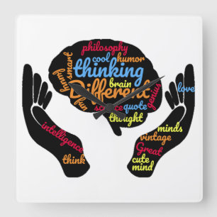 Les grands esprits pensent à différentes horloge m