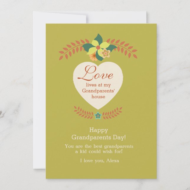 Les Grands-Parents Sont Une Carte De Jour Particul (Devant)