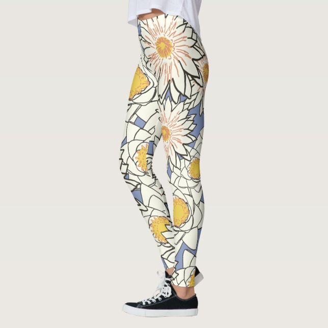 les grosses fleurs des femmes leggings zazzle (Gauche)