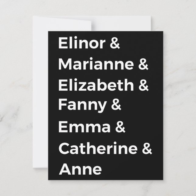 Les héroïnes de Jane Austen I (Devant)