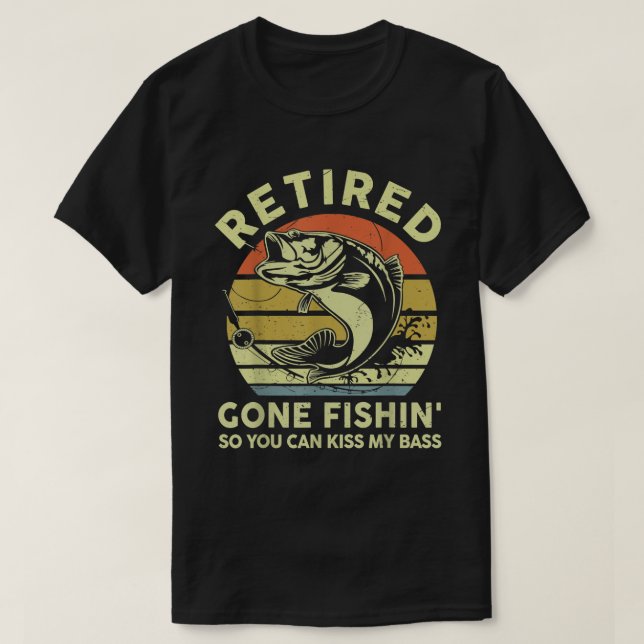Les Hommes Retraités Gone Pêcheur T-shirt Retraite (Design devant)