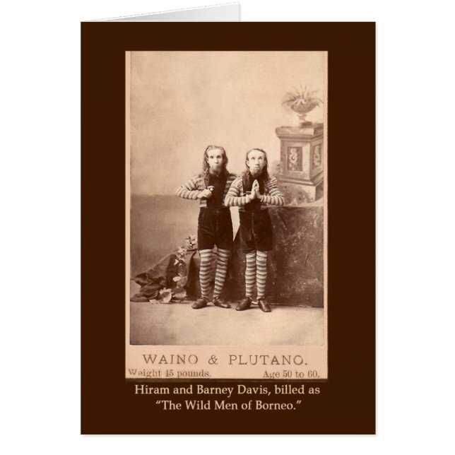 Les Hommes Sauvages de Bornéo sur cartes, cartes p (Devant)