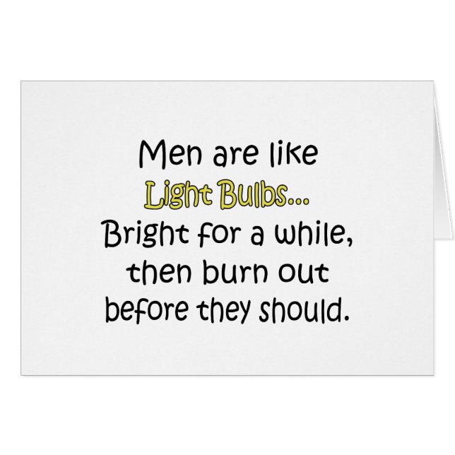 Les hommes sont comme les ampoules (Devant horizontal)