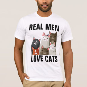 LES HOMMES VRAIS AIMENT LES CHATS T-SHIRTS POUR HO